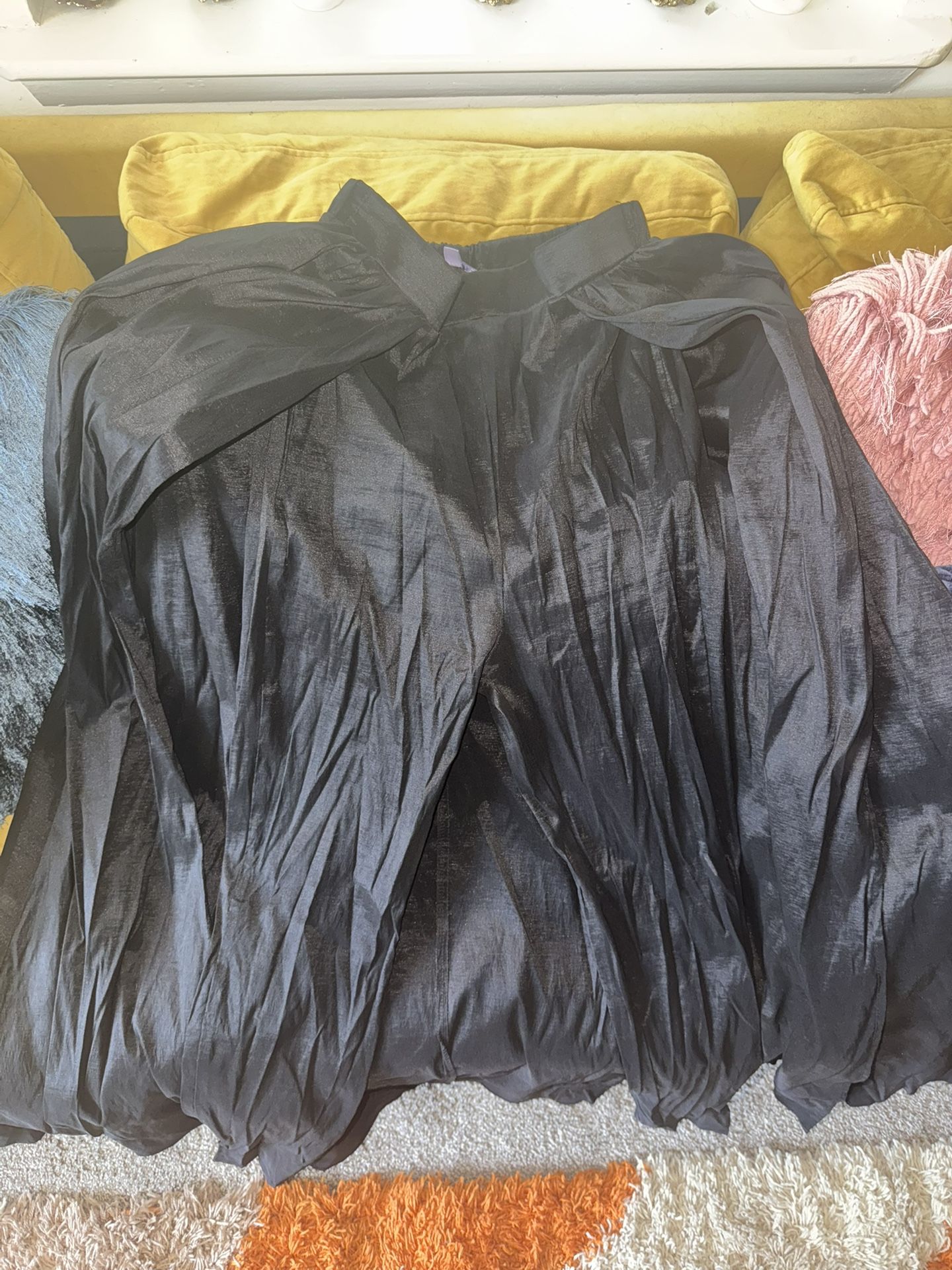 Pants With The Flare Skirt Over