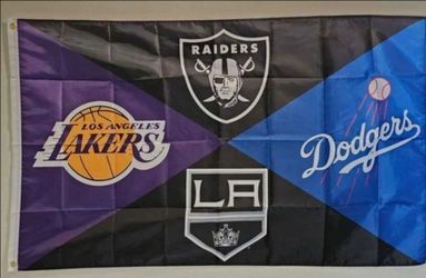 Raiders Lakers Kings Dodgers Flag 5ftx3ft $20 Firm On Price