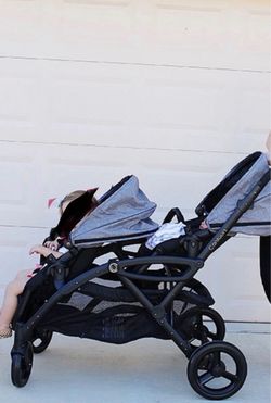 Contours Double Stroller Gray