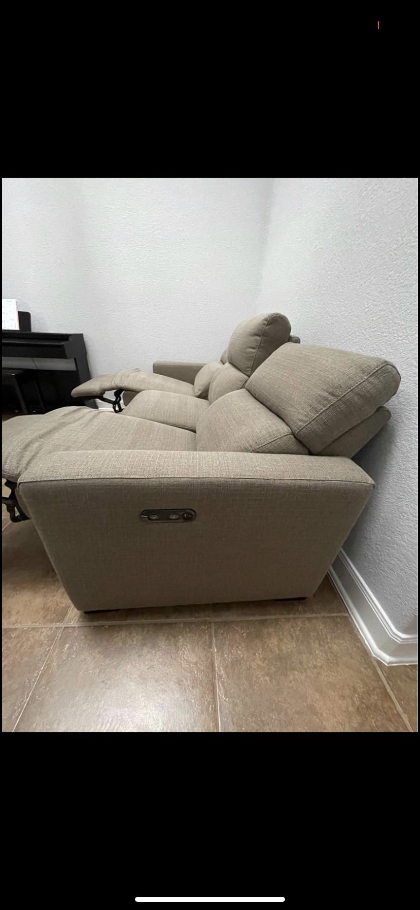 Dania Furniture Larvik power Dual reclining sofa