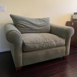 Sage Green Velvet Lounge Chair