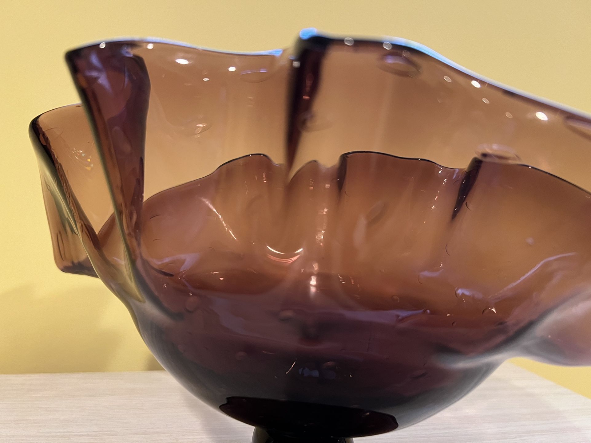 Murano Ruffle Bowl Amethyst