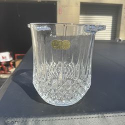 Vintage Cristal D'Arques Crystal Ice Bucket With Gold Rim France Discontinued