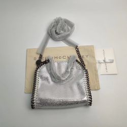 Stella McCartney Falabella Tiny Vegetarian Brushed-leather Shoulder Bag