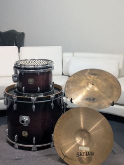Gretch renown maple, zildjian cymbal
