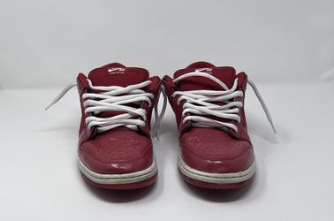 Pre-loved Nike Dunk Low SB Red Patent Leather 2015 Size 12 304292-616