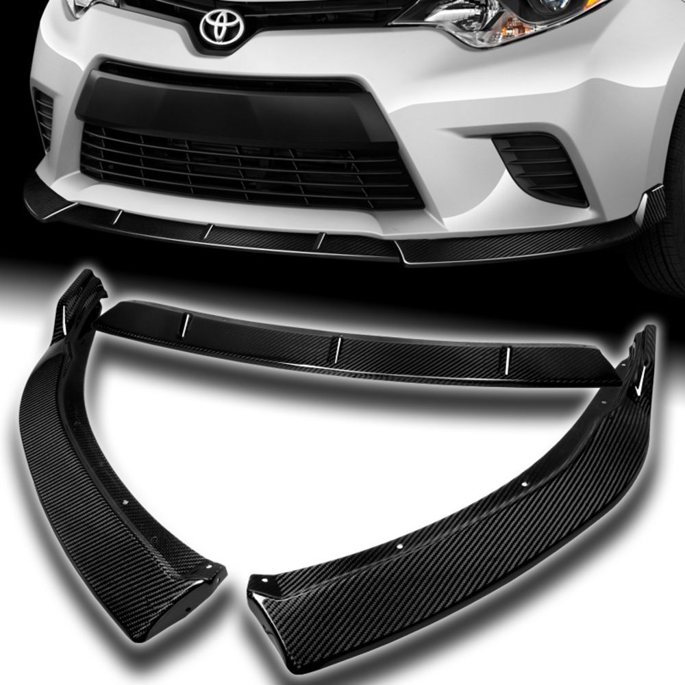 For 2014-2016 Toyota Carbon Fiber Front Bumper Spoiler Lip 2-PU-570-R-RCF
