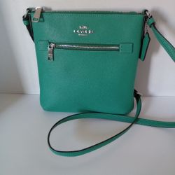 New No Tags Green Coach Mini Rowan File Crossbody Bag
