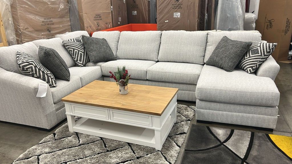 White Long Sectional