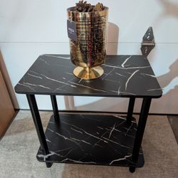 Black Marble Side Table