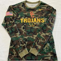Men's Nike Camo USC Trojans Military Appreciation Performance Long Sleeve T-Shirt