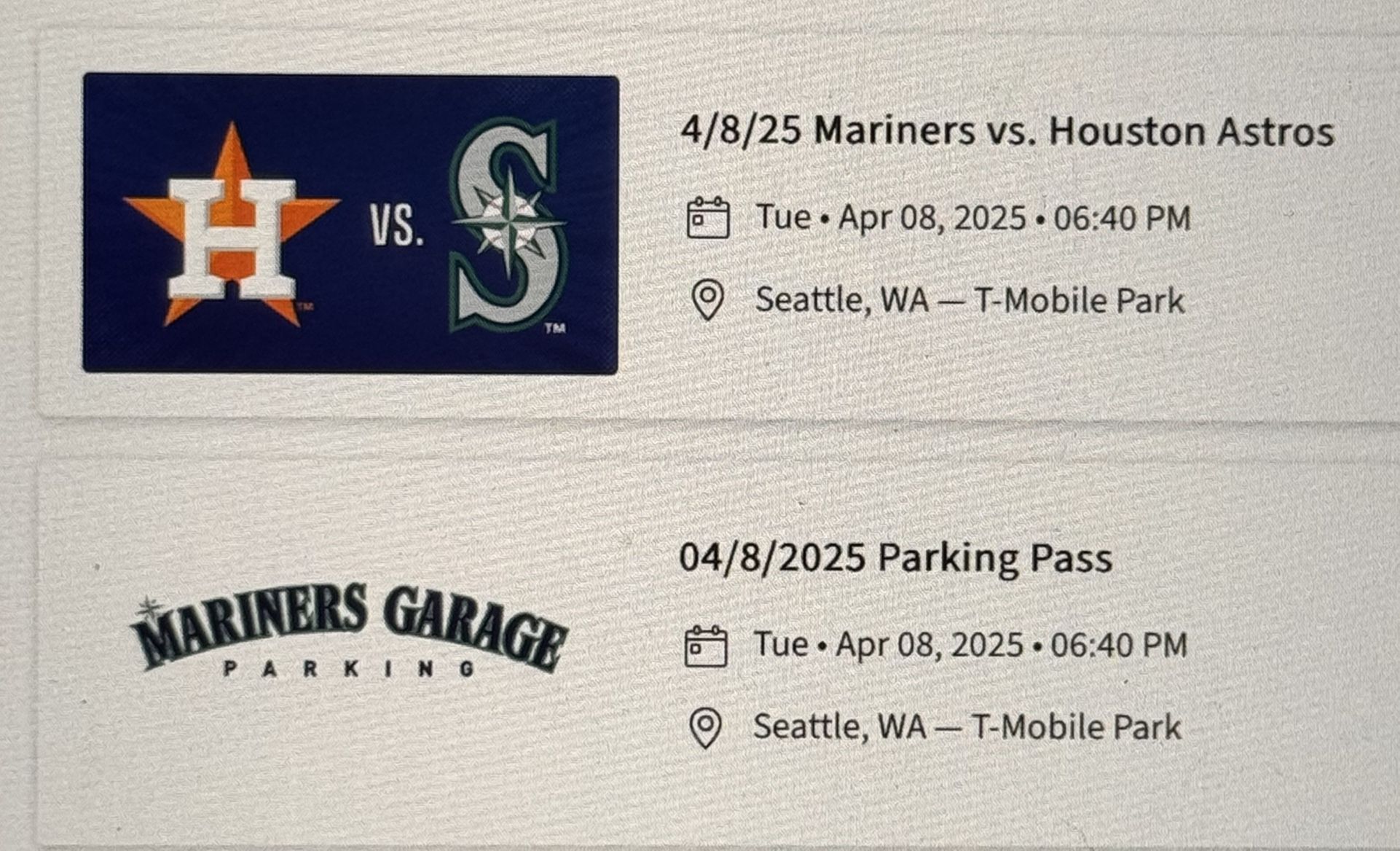 Mariners vs Houston Astros