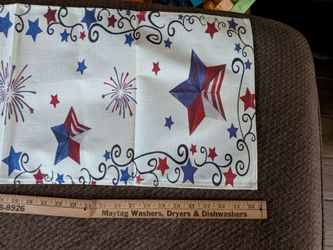 Fourth of July Patriotic cloth table runner