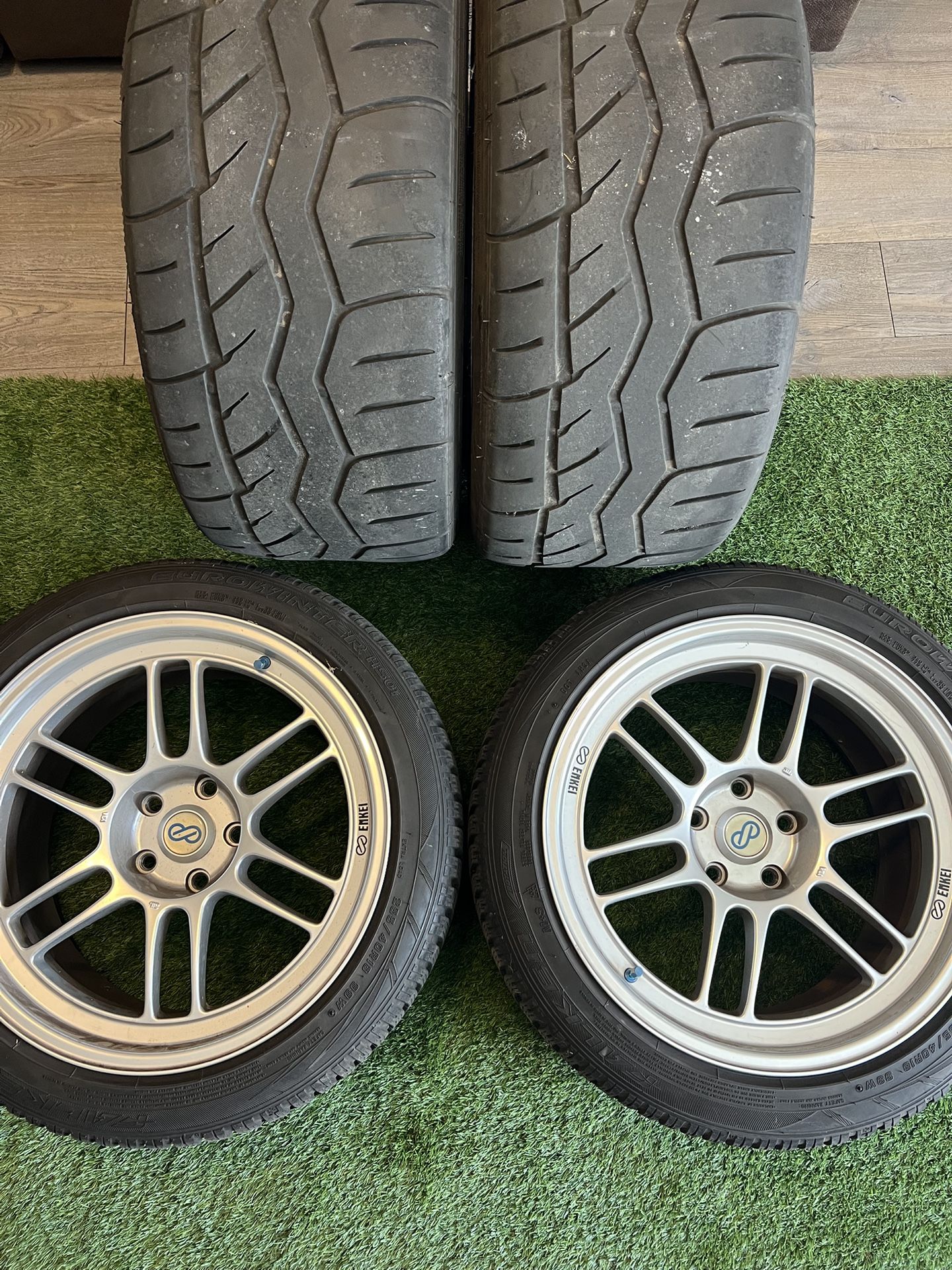Enkei RPF1 18x9.5 18x10.5 +15 5x114.3 370z 350z G37 G35 Nissan Infiniti Lexus 