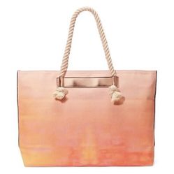 Brand New VICTORIA SECRET PEACH OMBRÉ GOLD BRAIDED HANDLE S TOTE/Pickup Only 77090 Area 