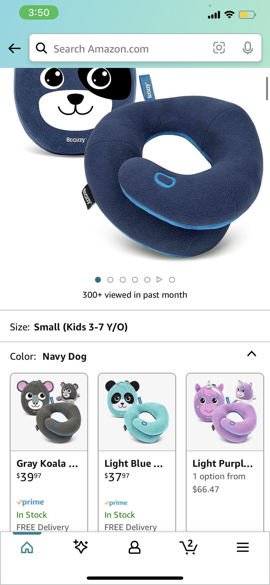 BCOZZY Kids Travel Neck Pillow, Supports The Neck, Head & Chin, Stops The Head from Falling Forward, for Kids who Fall Asleep in The car seat & Plane