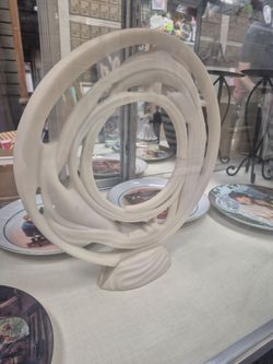 Abstract Spiral Ceramic Sculpture