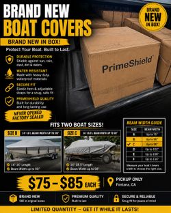 🚤 PrimeShield Boat Cover – Brand New in Box 🚤