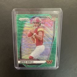 2024 Panini Prizm Commanders Rookie Jayden Daniels Prizm Green Wave 