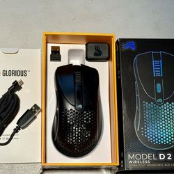 Glorious Gaming - Model D 2 Wireless Ergonomic Mouse, Superlight 66g