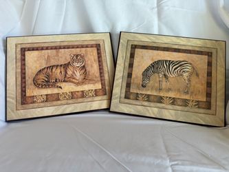 Two Safari Animal Pictures on Board