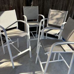 Outdoor Chairs (4) White 