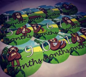 Monthly Onesie baby stickers / Different designs