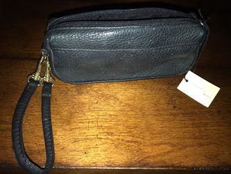 Leather wristlet