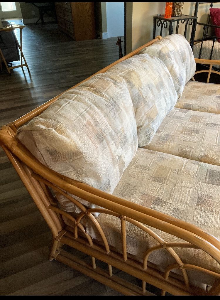 Vintage Bamboo/Ratan Sofa