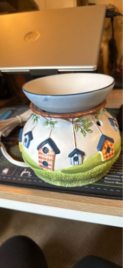 Ceramic Birdhouse Wax Warmer Oil Burner