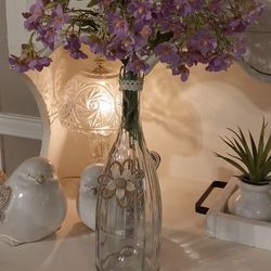 Silks In A Glass Vase