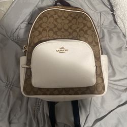 Large Signature Canvas Coach Backpack
