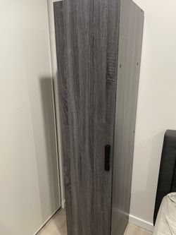 Tall Armoire Space Saver With Shelves And Hanging Rod