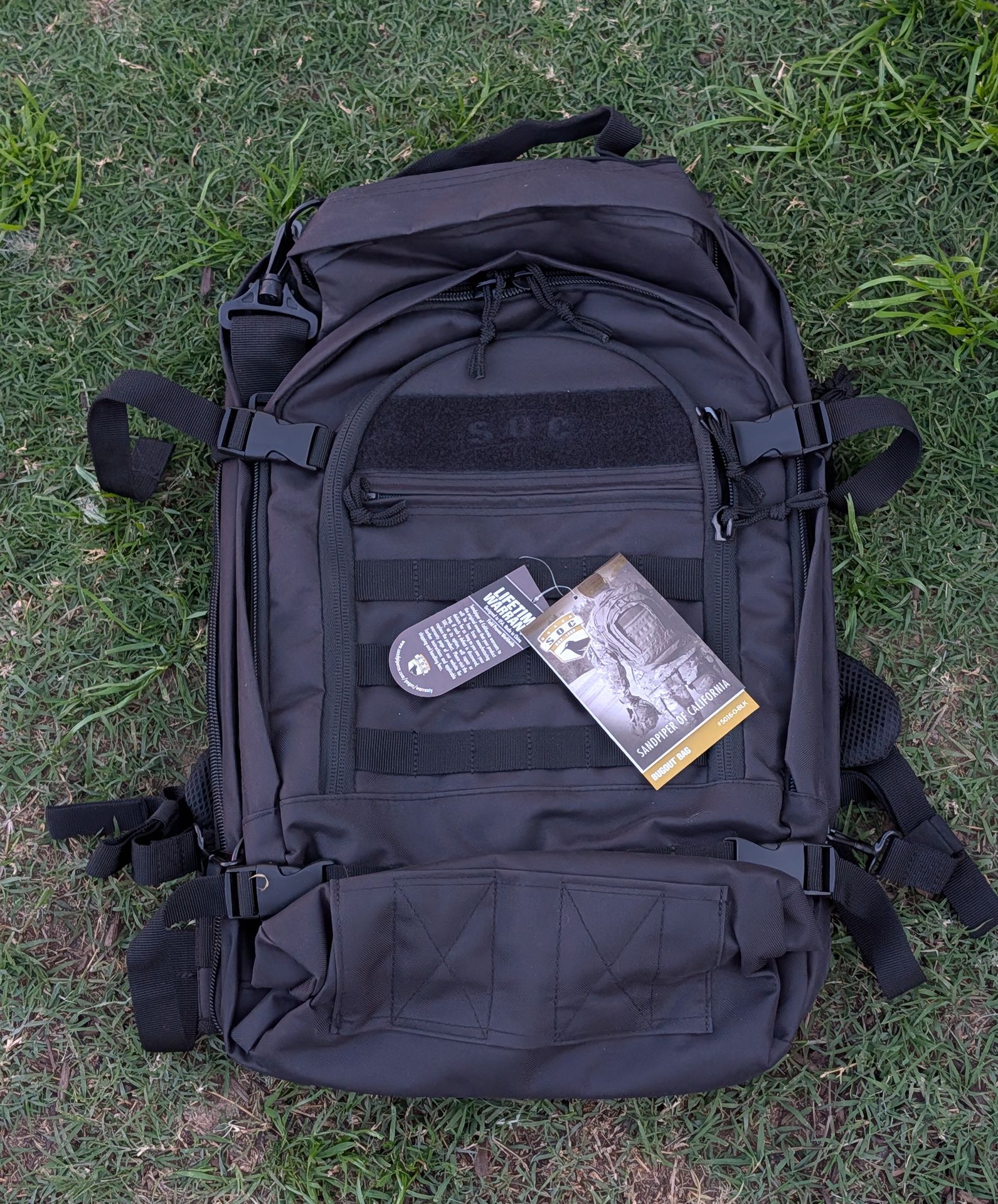 S.O.C. Sandpiper of California Bugout Bag — Expandable Tactical Backpack New