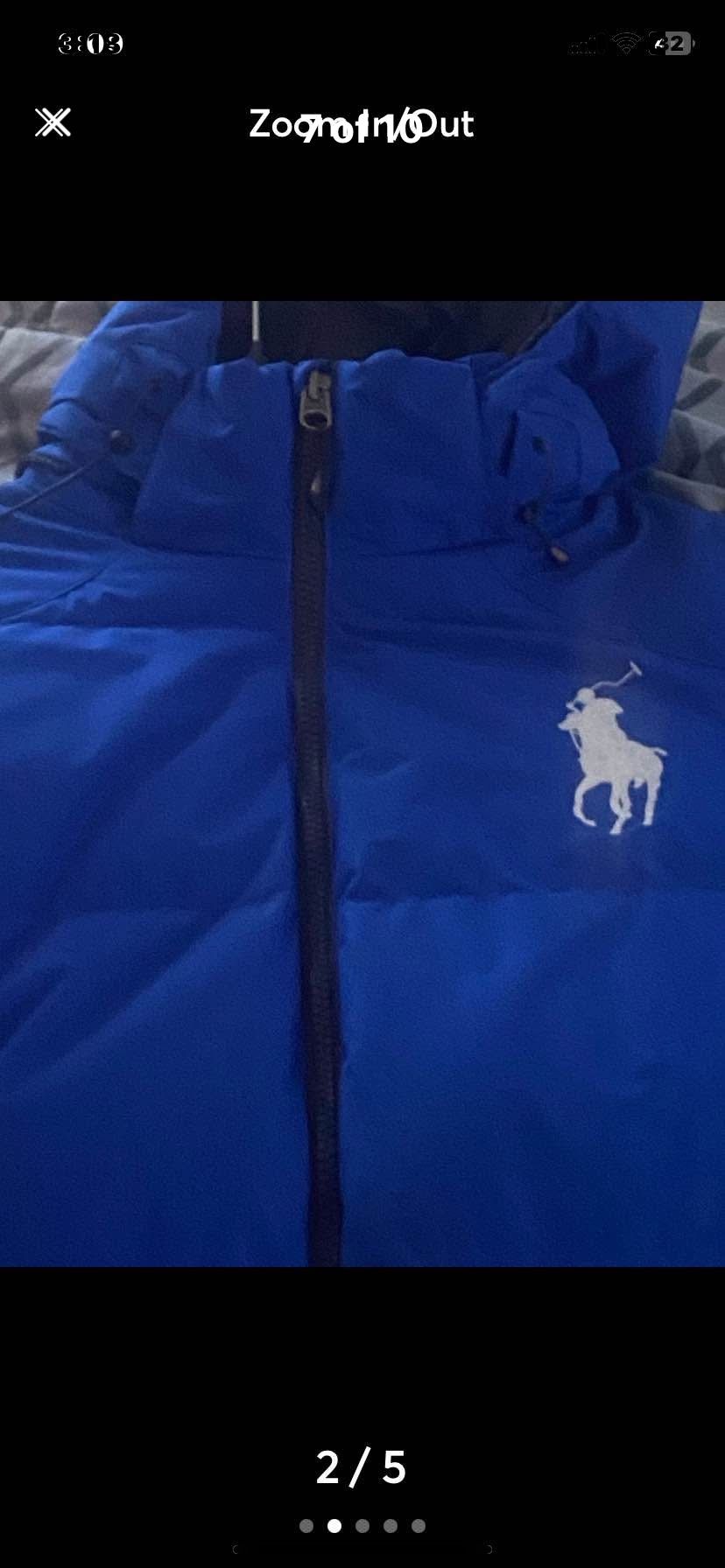 Authentic men's Ralph Lauren Polo Blue Heavy Coat 3XL