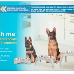 Aspen Pet Grow with Me 54 oz Elevated Feeder, Set of 2

