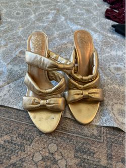 Womens size 8 gold Vince Camuto heels. Selling for $20