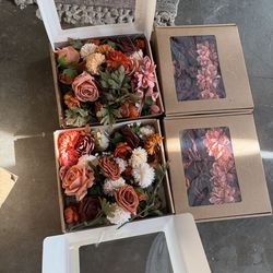 A box of beautiful flowers we used them for a wedding. We still have four or six boxes left asking 20.