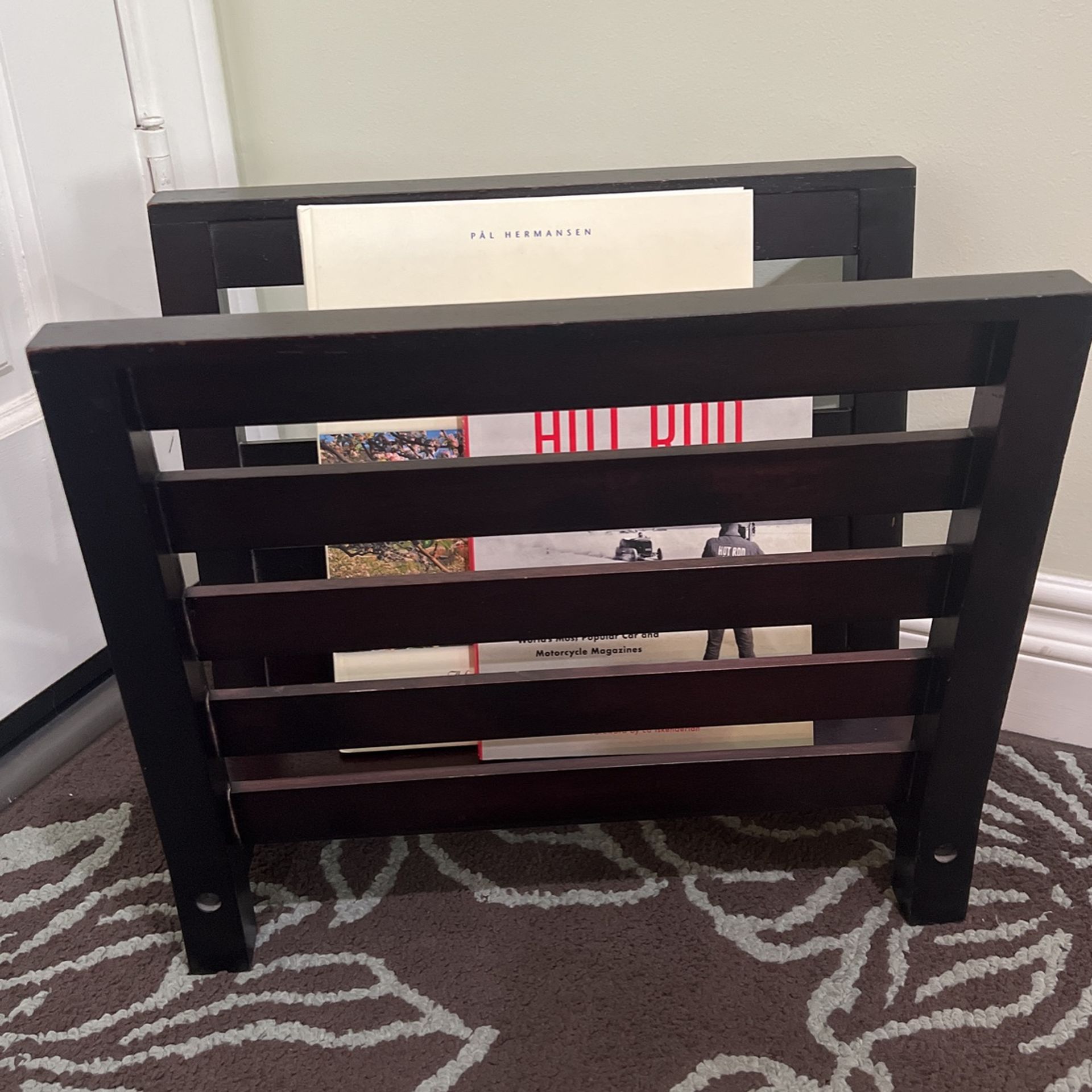 Crate & Barrel Lakeshore Magazine Rack (2)