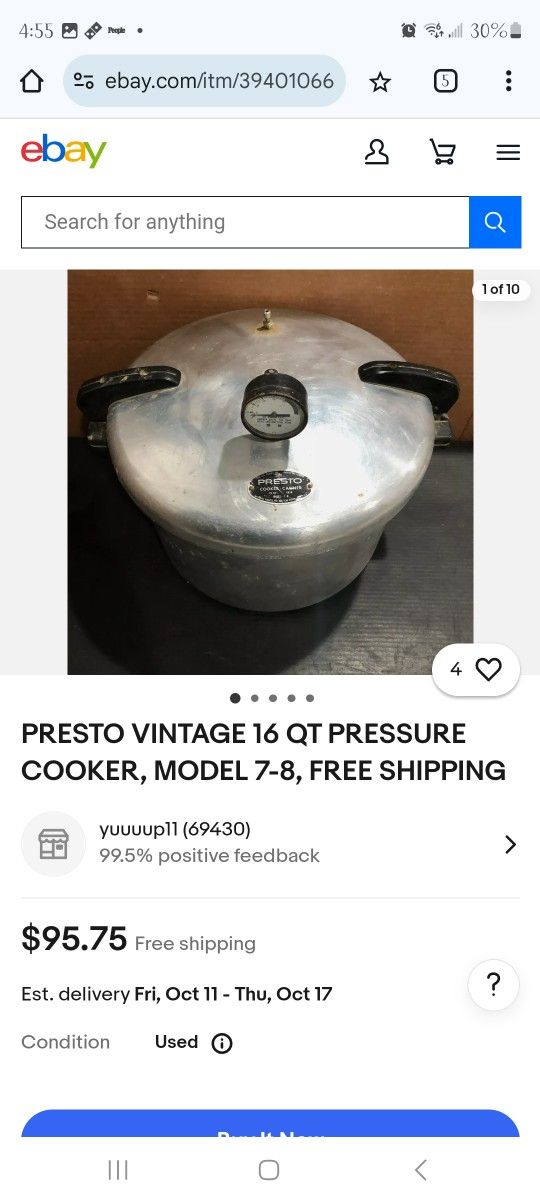 Presto Pressure Canner With Jars