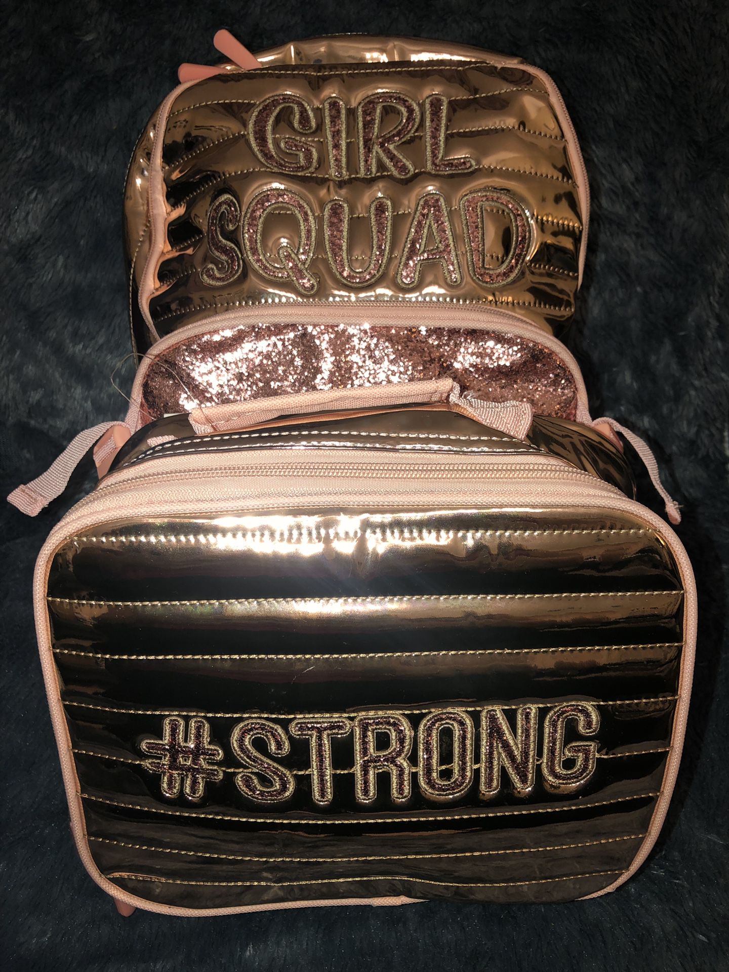 Rose Gold Girl Squad Backpack Combo