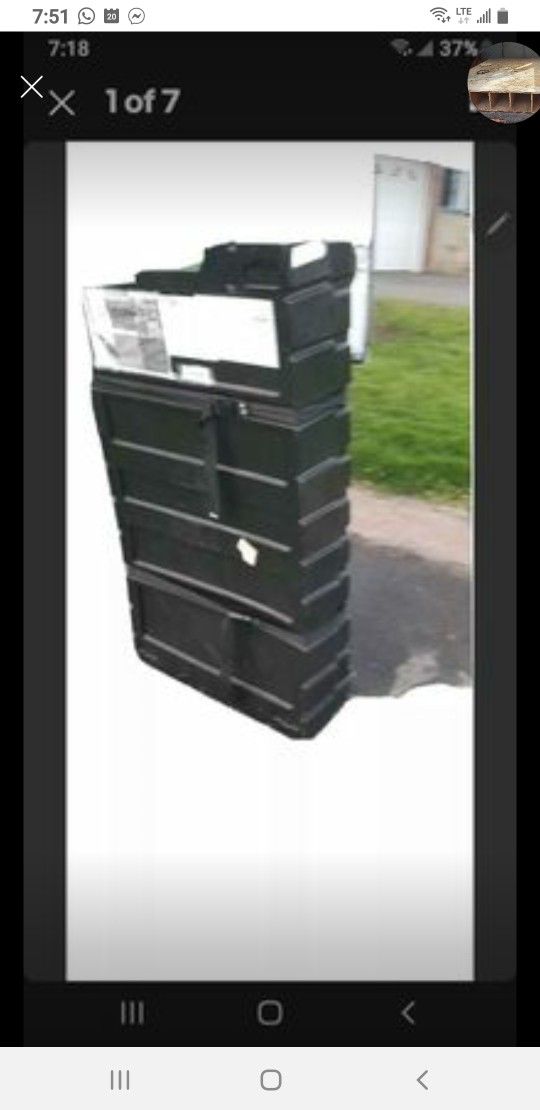 50 x27x7 in Black storage box on 2 rolling wheels,Strap to lock, Great storing