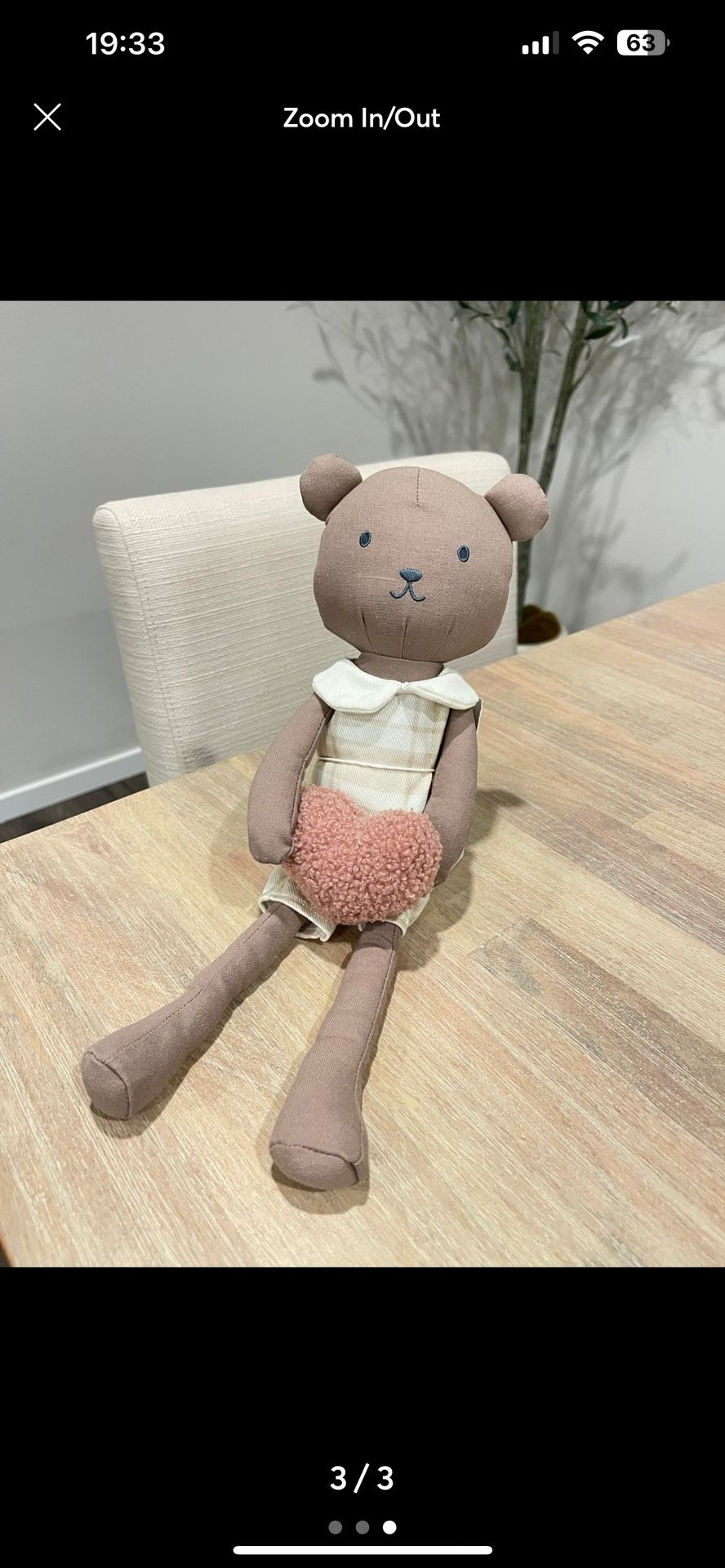 Valentine's Day Heart Toy Bear Stuffed Animal Hearth and Hand Magnolia