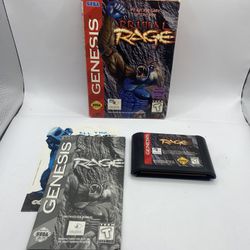 Primal Rage Sega Genesis Video Game Tested Authentic Complete CIB with Manual