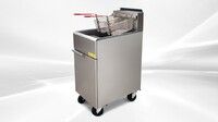 40 lbs NSF Restaurant Natural Gas Deep Fryer HFRF-90B-NG