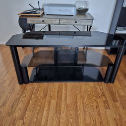 Black(Glass) Corner TV Stand