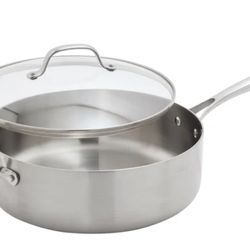 GreenPan Superior 5-Quart Stainless Steel Sauté Pan New In Box