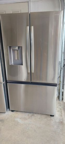 Samsung Stainless 3 Door Refrigerator Cou terr Deep  Year 2024 With 3 Ice Makers