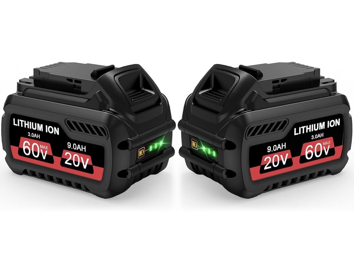 2x 9.0Ah Battery Lithium-ion for DeWalt FLEXVOLT 20V/60V MAX DCB609-2 DCB606-2