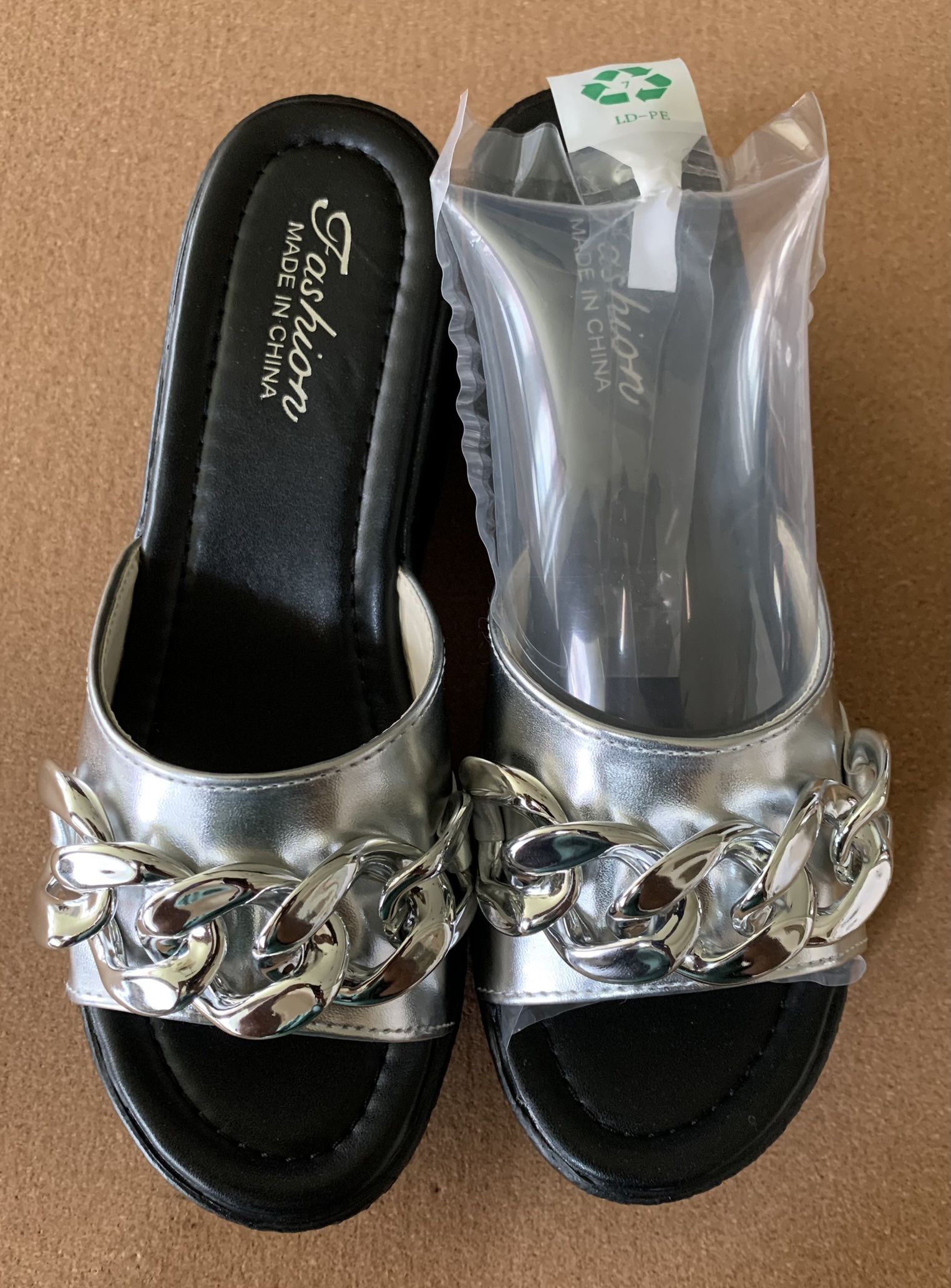 Platform Slide Sandals size 9